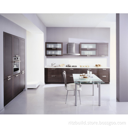 2014 Hots Sales Good Quality Curved Kitchen Cabinet with Black Lacquer Painting